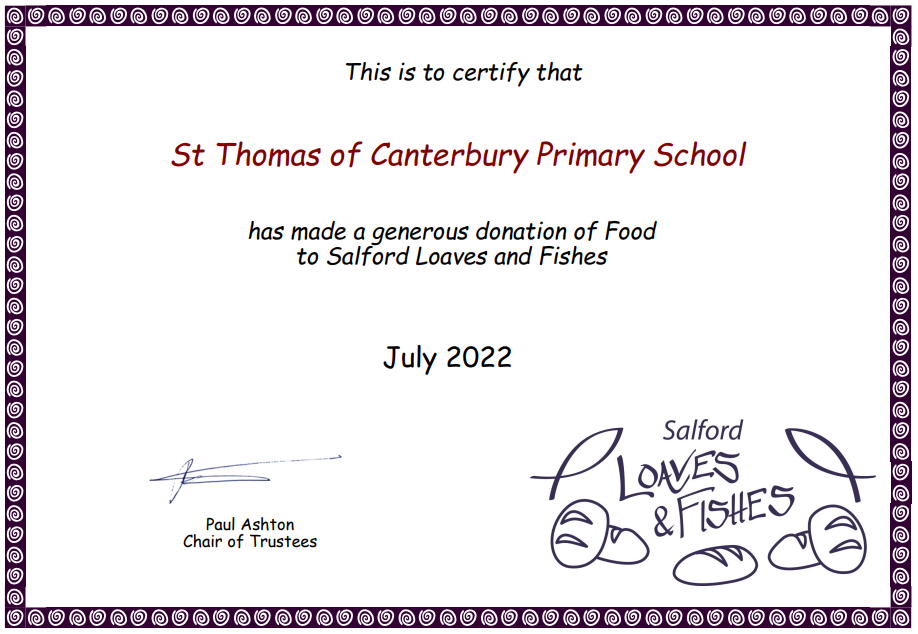 As part of their ongoing advocacy initiative, Year 1 took their donations to a food bank.