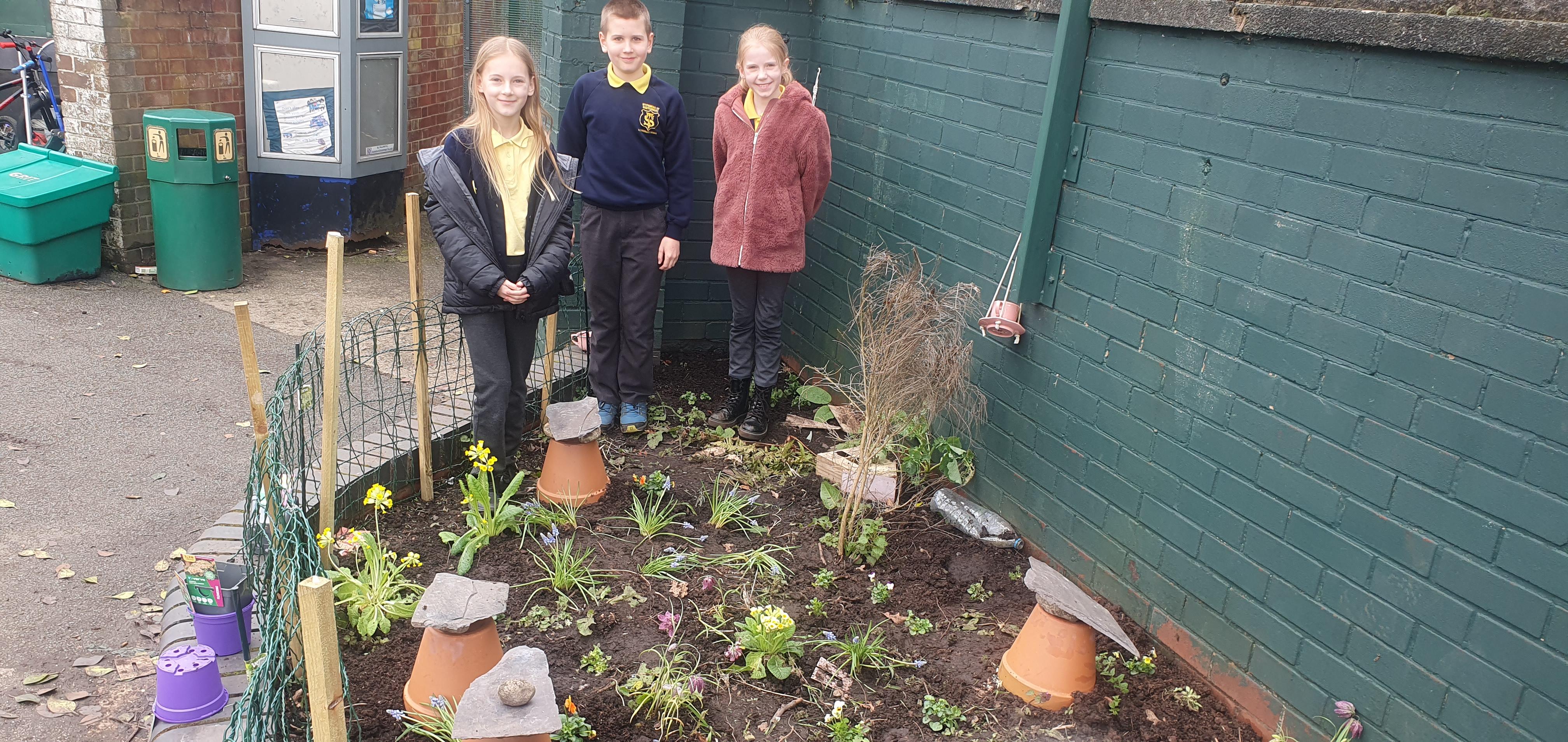 Very pleased after a gardening session.